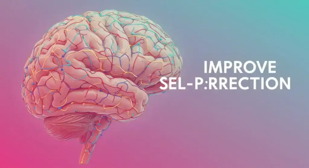 Brain image. Improve self-perception/self-correction. Cognitive wellness concept.